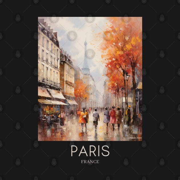 An Impressionist Painting of Paris - France by Studio Red Koala