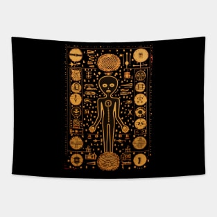 Abstract Alien Art - Otherworldly Expressions Tapestry