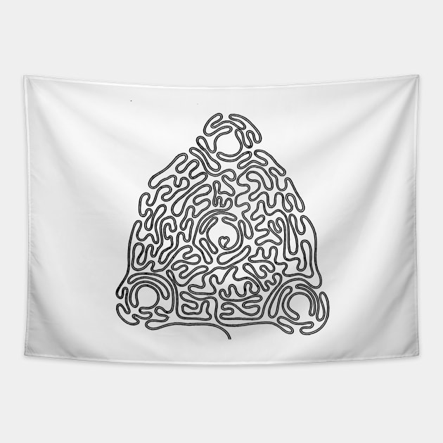 Vintage Heart Maze Tapestry by OpsimathArt