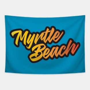 Myrtle Beach Sunset Script Tapestry