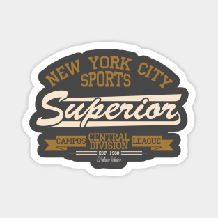 Superior.  Sport wear typography emblem Magnet