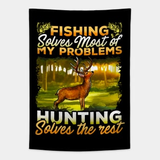 Fishing Hunting Hunter Dad's Birthday Father's Day Tapestry