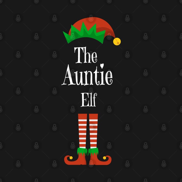 Matching Family Christmas Group Elf Gift - The Auntie Elf - Funny Pajama Christmas Holiday by WassilArt