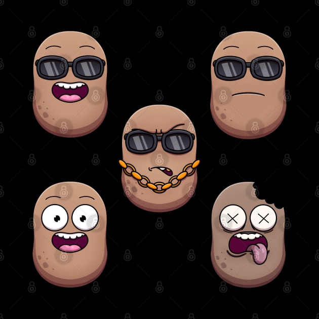 Funny Potato Characters Sticker Pack by TheMaskedTooner