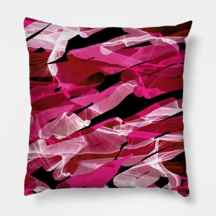 Dark Pink curve digital patterns Pillow