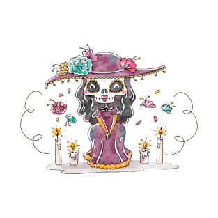 Watercolor La Catrina T-Shirt