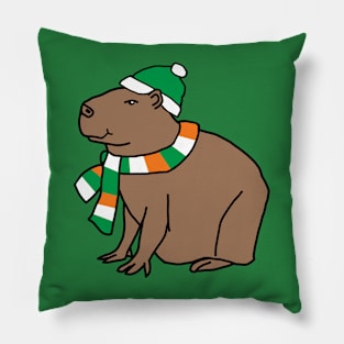 Irish Capybara on St Patricks Day Pillow