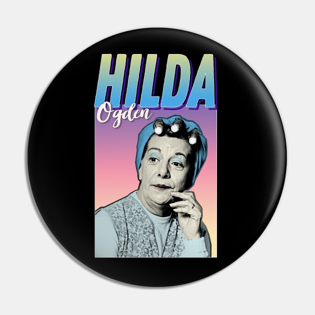 Hilda Ogden - Retro Pop Art Corrie TV Tribute Pin by DankFutura