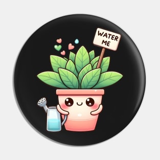 Water me - plant vase Pin