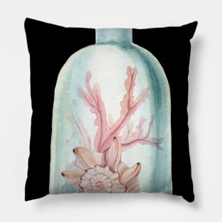 Marine life in a bottle Pillow