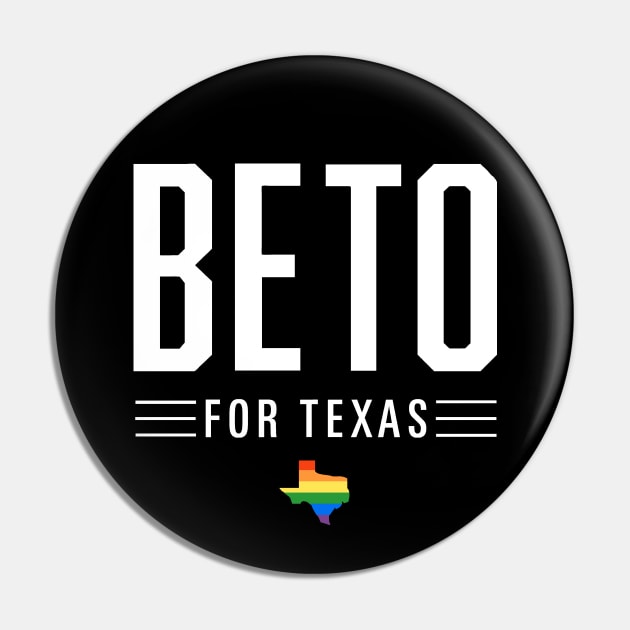 LGBTQ Beto O'Rourke For Texas 2024 | Beto Orourke 2022 Texas Governor | LGBT Gay Pride T-Shirt Pin by BlueWaveTshirts