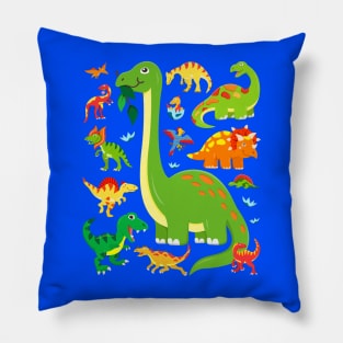 Dinosaurs Spinosaurus Velociraptor Brachiosaurus Allosaurus T-Rex Dino Pillow