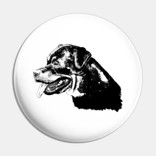 rottweiler portrait Pin