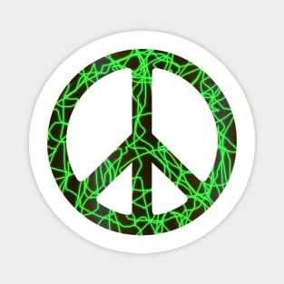 World Peace Sign Vibrant Art Graffiti Activist Magnet