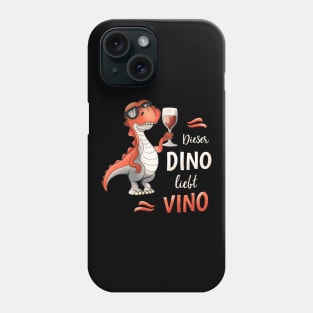 Dieser Dino Liebt Vino Weinliebhaber Phone Case