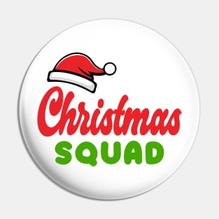 Christmas Squad Red Green Text Pin