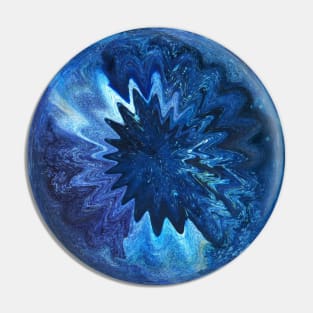 Blue Lapis Watercolor Stone Crystal Pin