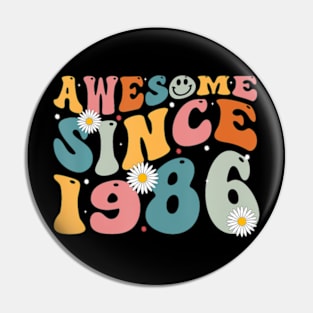 Awesome Since 1986 37Th Birthday Pin