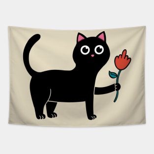 Cat and Flower Tapestry