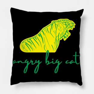 Angry Big Cat Pillow