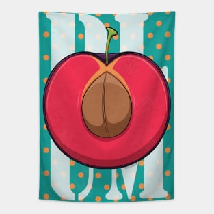 Plum retro Fruit Poster Tapestry