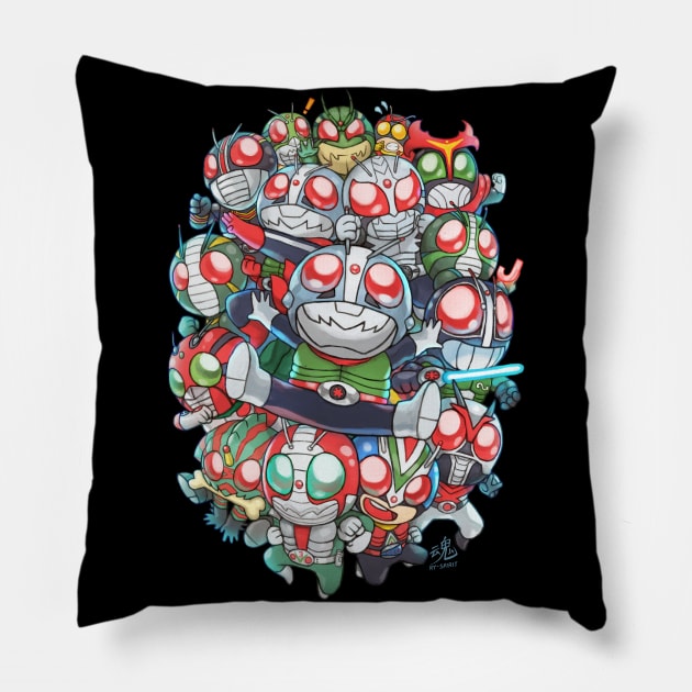 Kamen Riders Showa Pillow by RySpirit