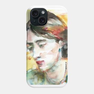 VIRGINIA WOOLF watercolor portrait.1 Phone Case