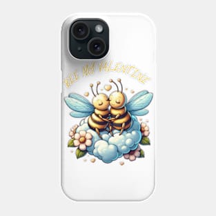 couple of bees embracing on a cloud Phone Case