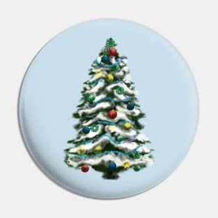 Decorated Christmas tree Pin