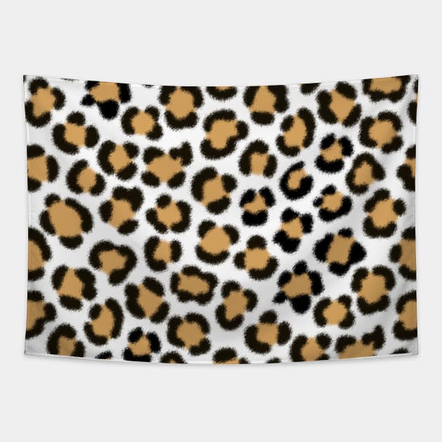 Trendy Leopard Fur Effect Pattern Tapestry by NataliePaskell