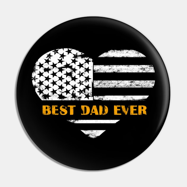 American Flag, Father's Day Gift, Best Dad Ever, For Daddy Pin by clothluxe