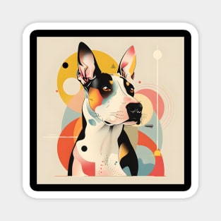 70s Bull Terrier Vibes: Pastel Pup Parade Magnet