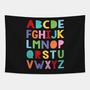 Colourful alphabet Tapestry