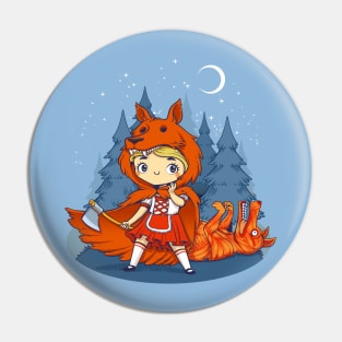 Red Hood Wolf Pin