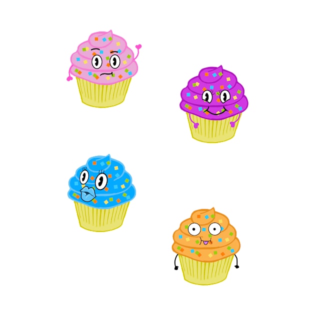 Cute Kawaii Cupcakes Selection Pack by DesignsBySaxton