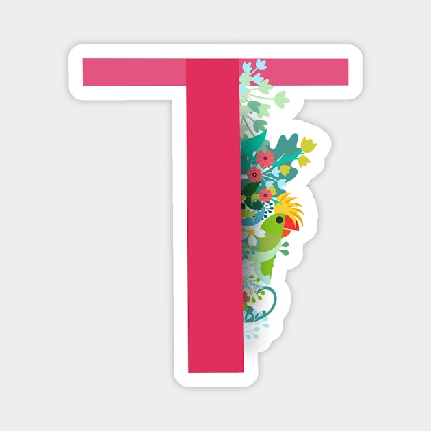 Tropical alphabet t Magnet by Susana