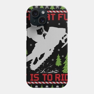 Fun Christmas Snowmobiler Phone Case