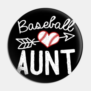 Baseball Aunt Pin