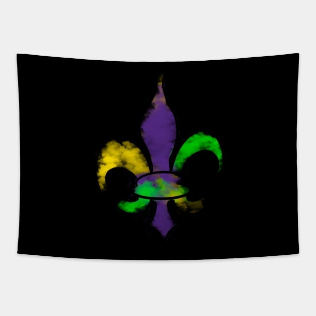 Mardi Gras Fleur De Lis Tapestry by Stephanie Kennedy 