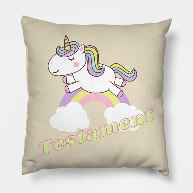 testament ll unicorn Pillow by j and r