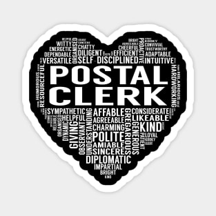 Postal Clerk Heart Magnet