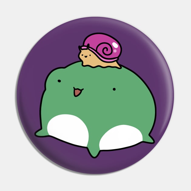 Snail and Frog Pin by saradaboru