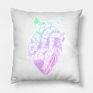 gradient heart drawing Pillow