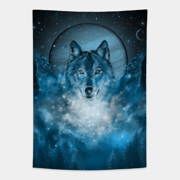 wolf Tapestry by BekimART