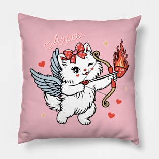 Aries Sassy Valentines Kitty Pillow