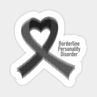 Borderline Personality Disorder Awareness Halftone Ribbon Magnet