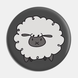 Fluffy White Sheep Pin