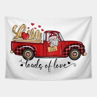 Load Of Love Gnome Valentine Day Truck Love Tapestry