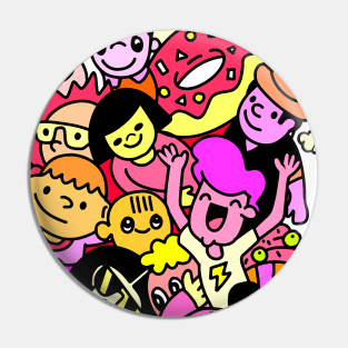 Happy kid cartoon doodle collection Pin