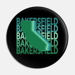 Bakersfield California Green Repeat Pin